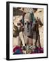 Dogon Country, Tereli, A Masked Dancer Wearing Coconut Shell Breasts Performs at the Dogon Village-Nigel Pavitt-Framed Photographic Print