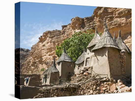 Dogon Country, Tereli, Granaries at Tereli - a Typical Dogon Village at the Base of the Bandiagara -Nigel Pavitt-Stretched Canvas