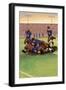 Dogpile Football Scene-Lantern Press-Framed Art Print