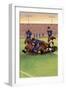 Dogpile Football Scene-Lantern Press-Framed Art Print