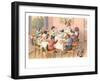 Dogs and Cats at Supper-null-Framed Art Print