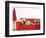 Dogs and Christmas gifts on sofa-null-Framed Photographic Print