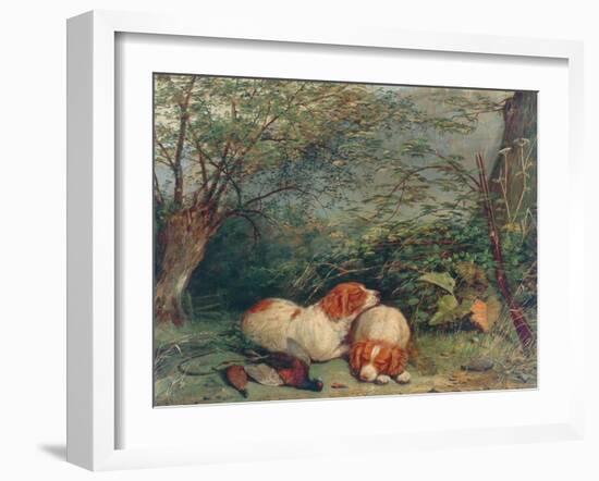 Dogs and Pheasant, 1840-Richard Ansdell-Framed Giclee Print