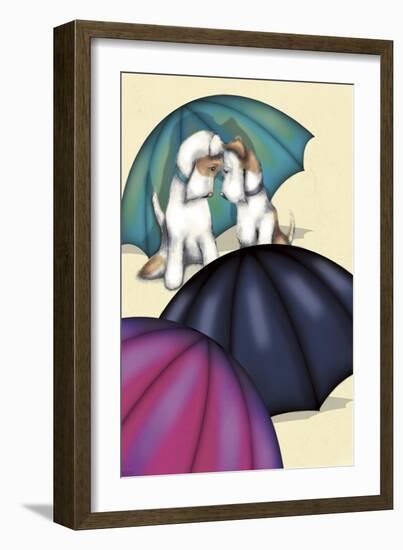 Dogs and Umbrellas-FS Studio-Framed Giclee Print