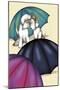 Dogs and Umbrellas-FS Studio-Mounted Giclee Print