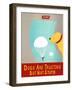 Dogs Are Trusting But Not Stupid Banner-Yellow-Stephen Huneck-Framed Giclee Print