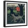 Dogs at Play, 1927-Christopher Wood-Framed Giclee Print