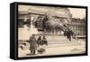 Dogs at the Base of the Statue in Place De La République, Paris, 1905-null-Framed Stretched Canvas