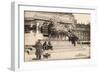 Dogs at the Base of the Statue in Place De La République, Paris, 1905-null-Framed Giclee Print