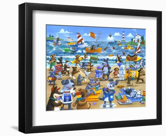 Dogs Beach-Peter Adderley-Framed Art Print