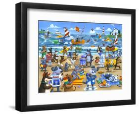 Dogs Beach-Peter Adderley-Framed Art Print