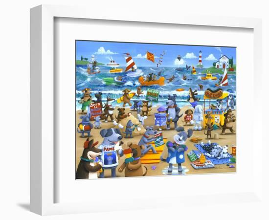 Dogs Beach-Peter Adderley-Framed Art Print