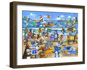 Dogs Beach-Peter Adderley-Framed Art Print