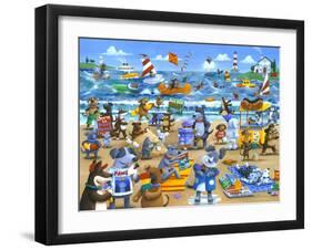 Dogs Beach-Peter Adderley-Framed Art Print