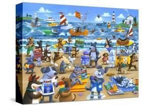 Dogs Beach-Peter Adderley-Stretched Canvas