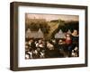 Dogs Belonging to the Medici Family in the Boboli Gardens-Tiberio Di Tito-Framed Giclee Print