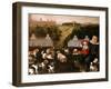 Dogs Belonging to the Medici Family in the Boboli Gardens-Tiberio Di Tito-Framed Giclee Print