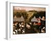 Dogs Belonging to the Medici Family in the Boboli Gardens-Tiberio Di Tito-Framed Giclee Print