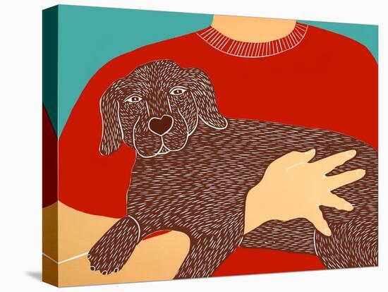 Dogs Can Heal A Broken Heart Choc-Stephen Huneck-Stretched Canvas
