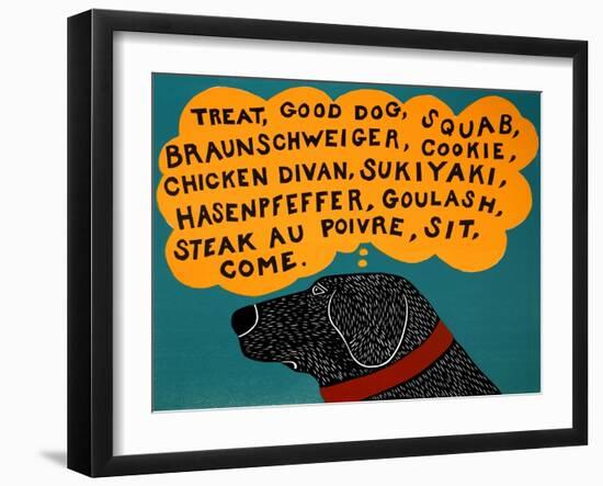 Dogs Can Only Learn A Few Words Black-Stephen Huneck-Framed Giclee Print