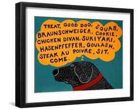 Dogs Can Only Learn A Few Words Black-Stephen Huneck-Framed Giclee Print