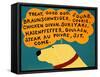 Dogs Can Only Learn A Few Words Yellow-Stephen Huneck-Framed Stretched Canvas