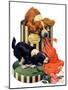 "Dogs Eating Hat,"July 14, 1928-Robert L. Dickey-Mounted Giclee Print