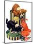 "Dogs Eating Hat,"July 14, 1928-Robert L. Dickey-Mounted Premium Giclee Print