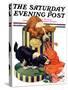 "Dogs Eating Hat," Saturday Evening Post Cover, July 14, 1928-Robert L. Dickey-Stretched Canvas