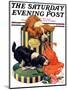 "Dogs Eating Hat," Saturday Evening Post Cover, July 14, 1928-Robert L. Dickey-Mounted Premium Giclee Print