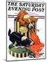 "Dogs Eating Hat," Saturday Evening Post Cover, July 14, 1928-Robert L. Dickey-Mounted Giclee Print