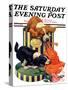 "Dogs Eating Hat," Saturday Evening Post Cover, July 14, 1928-Robert L. Dickey-Stretched Canvas