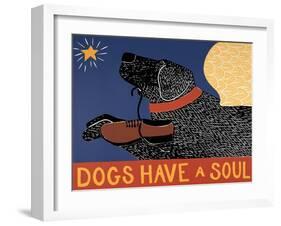 Dogs Have A Soul Black-Stephen Huneck-Framed Giclee Print