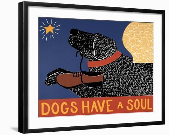 Dogs Have A Soul Black-Stephen Huneck-Framed Giclee Print