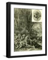 Dogs Hunting Austria 1891-null-Framed Giclee Print