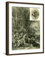 Dogs Hunting Austria 1891-null-Framed Giclee Print