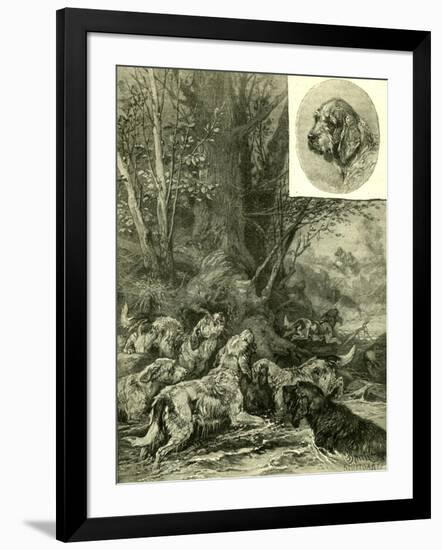 Dogs Hunting Austria 1891-null-Framed Giclee Print