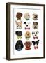 Dogs in Bow Ties-Hanna Melin-Framed Art Print