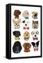 Dogs in Bow Ties-Hanna Melin-Framed Stretched Canvas