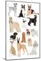 Dogs in Glasses Print-Hanna Melin-Mounted Giclee Print