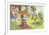 Dogs in the Yard-null-Framed Premium Giclee Print