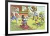 Dogs in the Yard-null-Framed Premium Giclee Print