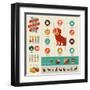 Dogs Infographics - Vector Illustration and Icon Set-Marish-Framed Art Print