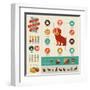 Dogs Infographics - Vector Illustration and Icon Set-Marish-Framed Art Print