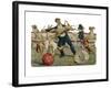 Dogs Jump Through a Hoop at the Paris Hippodrome-null-Framed Giclee Print