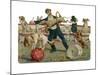 Dogs Jump Through a Hoop at the Paris Hippodrome-null-Mounted Giclee Print