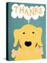 Dogs Live Hand To Mouth Yellow-Stephen Huneck-Stretched Canvas