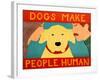 Dogs Make People Human Yellow-Stephen Huneck-Framed Giclee Print