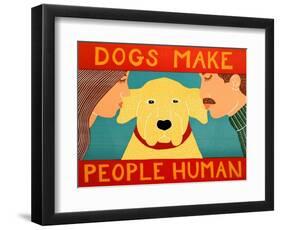 Dogs Make People Human Yellow-Stephen Huneck-Framed Giclee Print