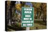 Dogs Must Be Leashed Sign in Front of Park in Ridgeway Colorado-Joseph Sohm-Stretched Canvas